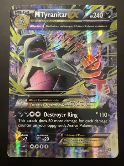 Pokemon Card TCG JUMBO M TYRANITAR EX 43/98 Ultra Rare Holo Promo Oversized - Image 1