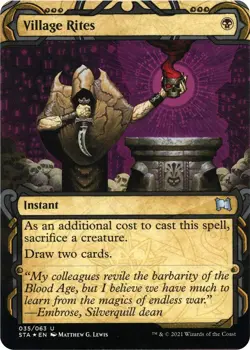 MTG Foil - Village Rites (Foil Etched) - 35 / NM / English - Image 1