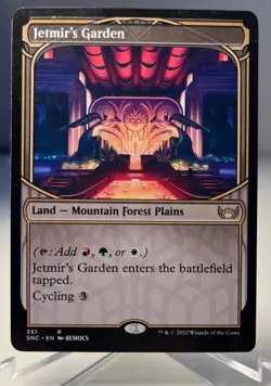 Magic MTG Jetmir's Garden **Showcase** Streets of New Capenna NM RGW Rare Land - Image 1