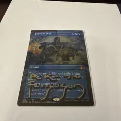 MTG: Shadow Signed Artist Force of Will *BORDERLESS FOIL Dominaria Remastered NM - Image 2
