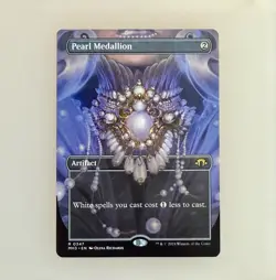 Magic the Gathering: Pearl Medallion (Borderless) Modern Horizons 3 Regular NM - Image 1