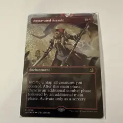 Magic the Gathering MTG Aggravated Assault Confetti Foil WOT 96 NM - Image 2