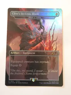 Clives Invictus Blade Rainbow Foil Secret Lair Final Fantasy 1864 FFXVI NM MTG - Image 1