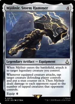 Mjolnir Storm Hammer Normal R Universes Beyond Assassins Creed MTG NM 74 - Image 1