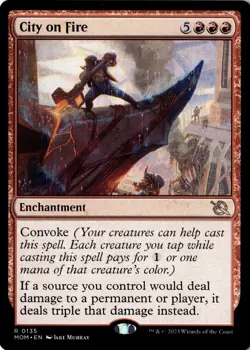 City on Fire March of the Machine MTG NM Magic the Gathering 135 - Image 1
