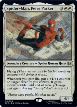 Spider-Man, Peter Parker Marvel's Spider-Man: Eternal-Legal Foil NM Magic MTG M - Image 1