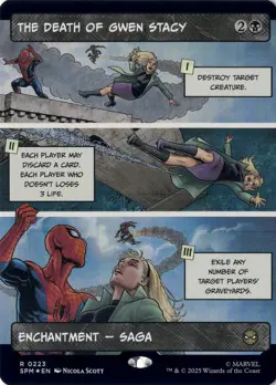 The Death of Gwen Stacy (Borderless) Marvel's Spider-Man Foil NM Magic MTG R 22 - Image 1