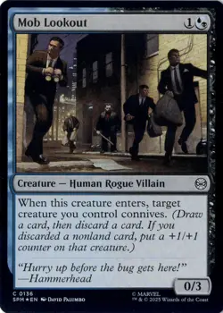 Mob Lookout Marvel's Spider-Man Foil NM Magic MTG C 136 - Image 1