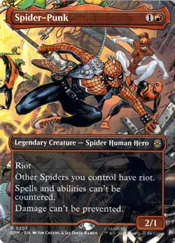 Spider-Punk (0207) (Borderless) Marvel's Spider-Man Normal NM Magic MTG R 207 - Image 1