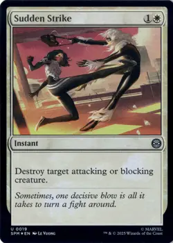 Sudden Strike Marvel's Spider-Man Foil NM Magic MTG U 19 - Image 1