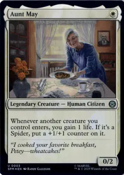 Aunt May Marvel's Spider-Man Foil NM Magic MTG U 3 - Image 1