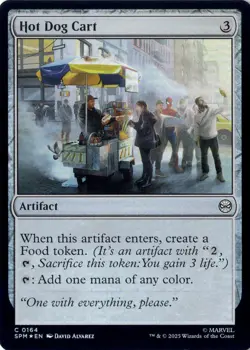 Hot Dog Cart Marvel's Spider-Man Foil NM Magic MTG C 164 - Image 1