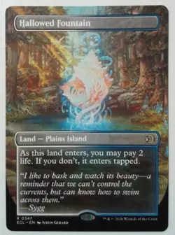 Hallowed Fountain *Borderless Rare* Magic MtG x1 Lorwyn Eclipsed - Image 1