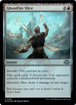 Ghostfire Slice Modern Horizons 3 Foil NM Magic MTG U 123 - Image 1