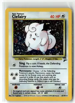 Clefairy ⭐ 6/130 Holo Rare Base Set 2 2000 Pokemon NM - Image 1