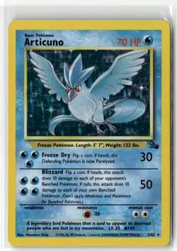 Articuno ⭐ 2/62 Holo Rare Fossil 1999 Pokemon NM/LP - Image 1