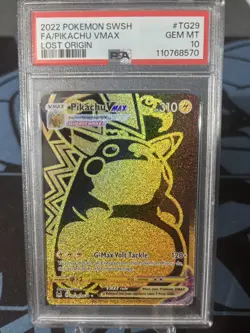 Pikachu VMAX (Secret) TG29/TG30 Swsh11: Lost Origin Trainer Gallery Holo PSA 10 - Image 1