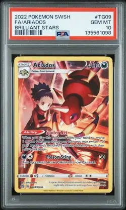 ARIADOS #TG09 PSA 10 2022 POKEMON SWORD & SHIELD BRILLIANT STARS FULL ART - Image 1