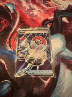 Pokemon TCG Switch Trainer Phantasmal Flames Full Art Near Mint - Image 1