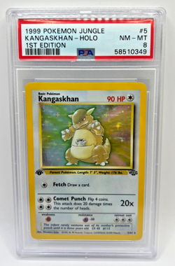 Kangaskhan-Holo 1999 Pokemon Jungle #5 1st Edition PSA 8 - Image 1