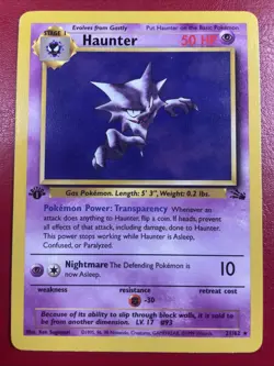 Pokemon TCG 1999 Haunter Fossil 1st Edition Non Holo 21/62 NM/LP Condition - Image 1