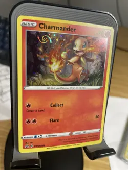 Pokemon TCG Charmander SWSH092 Black Star Promo Cosmos Holo Large Swirl #1 - Image 1