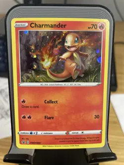 Pokemon TCG Charmander SWSH092 Black Star Promo Cosmos Holo Large Swirl #1 - Image 2