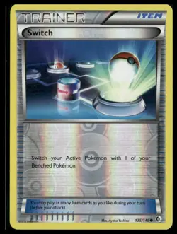 Switch #104/114 Reverse Holo Black and White Pokemon NM - Image 1
