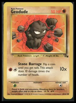 Geodude #47/62 Fossil Pokemon LP+ - Image 1