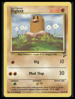 Diglett #071/130 Base Set 2 Pokemon LP - Image 1