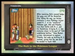 The Path to the Pokemon League #EP8 Topps 2000 TV Pokemon VLP - Image 2