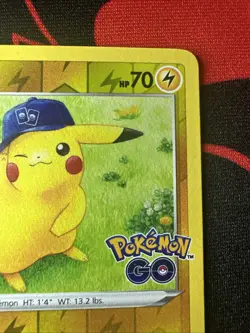 Pokemon TCG Pikachu Pokemon GO 028/078 Reverse Holo Holo Rare-NM! - Image 2