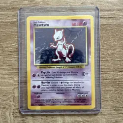 Pokemon TCG Mewtwo Base Set 10/102 Holo Rare MP - Image 3