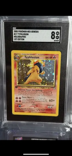 Pokemon Typhlosion 17/111 Holo SWIRL 1st Edition Neo Genesis - SGC 8 - Image 2