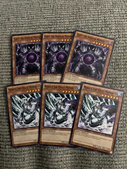 3x Caius The Shadow Monarch and 3x Mobius The Frost Monarch 1st Edition Playset - Image 1
