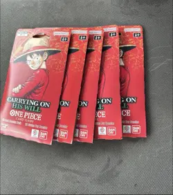 One Piece OP-13 CARRYING ON HIS WILL Sleeved Booster Packs Lot Of 5 NEW/SEALED - Image 1