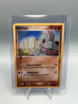 Machop - 53/108 Reverse Holo EX Power Keepers NM - Pokemon Card - STAMPED - Image 1
