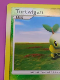 Turtwig 077/100 Platinum Stamped Promo Reverse Holo Vintage Pokemon Card - Image 3