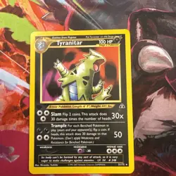 Pokemon TCG Tyranitar Card 31/75 1st Edition Neo Discovery Regular Rare HP - Image 1