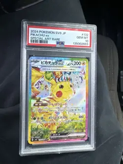 Pikachu EX Holo Breaker Card 132/106 PSA 10 SV8 Super Electric Japanese Edition - Image 1