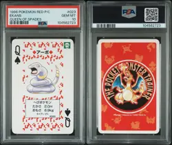 Pokemon Red Ekans Queen of Spades Playing Poker Card 1996 PSA 10 GEM MINT - Image 3