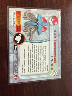 1999 (FOIL) Pokemon Card #73 Tentacruel Series 1 TV Animation Black Label/Logo - Image 2
