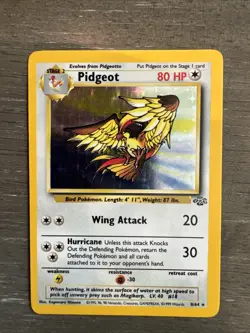 Pokemon Pidgeot TCG Holo Rare Card 8/64 Jungle Unlimited - Image 1