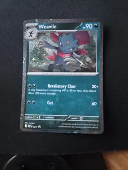 Pokemon TCG Phantasmal Flames Weavile MEP 021 Black Star Promo Card - Image 1