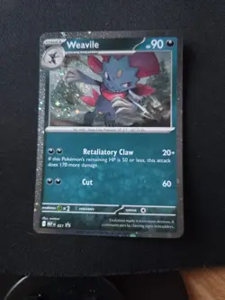 Pokemon TCG Phantasmal Flames Weavile MEP 021 Black Star Promo Card - Image 2