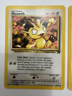 Pokemon TCG Team Rocket Vintage Cards. Dark Persian And Meowth - Image 3