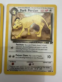 Pokemon TCG Team Rocket Vintage Cards. Dark Persian And Meowth - Image 5