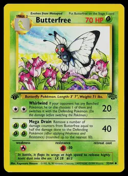 Pokemon Card - Butterfree Jungle 33/64 Uncommon 1st Edition - Image 1