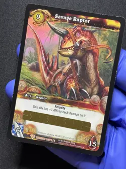 World of Warcraft TCG Savage Raptor War Of The Elements LP LOOT CARD UNSCRATCHED - Image 3