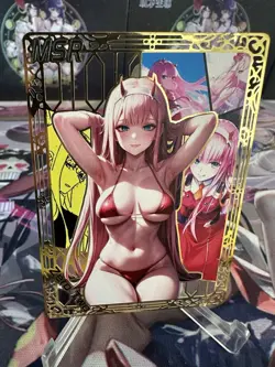 Goddess Story Gold Metal Card Zero Two Darling In The Fra # 57 /200 Waifu Cards - Image 1